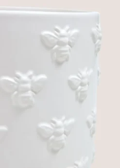 Cream Bee Embossed Planter