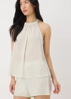 Cream Bride Halter Neck Pyjama Set