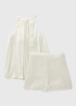 Cream Bride Halter Neck Pyjama Set