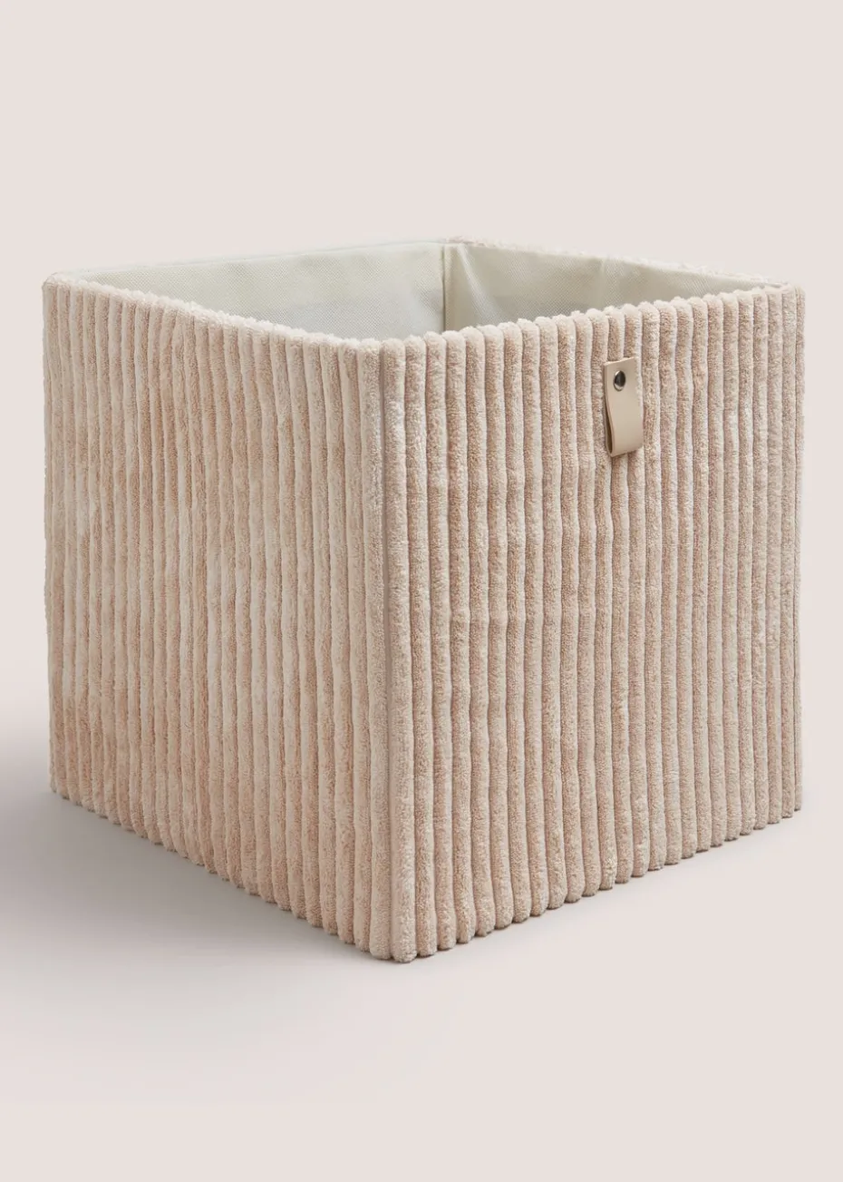 Cream Corduroy Foldable Box