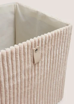 Cream Corduroy Foldable Box