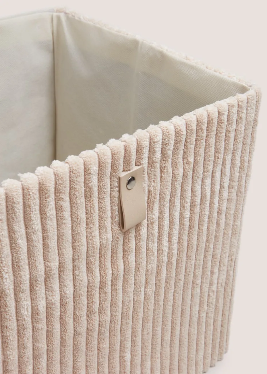 Cream Corduroy Foldable Box