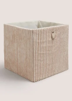 Cream Corduroy Foldable Box