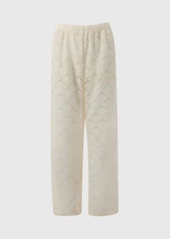 Cream Crochet Trousers