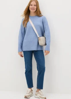 Cream Faux Leather Camera Bag