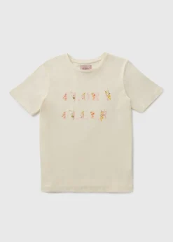 Cream Floral Slogan Pyjama Top