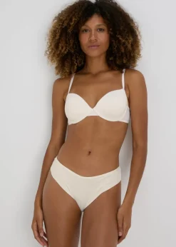 Cream Lace Detail Brazilian Knickers