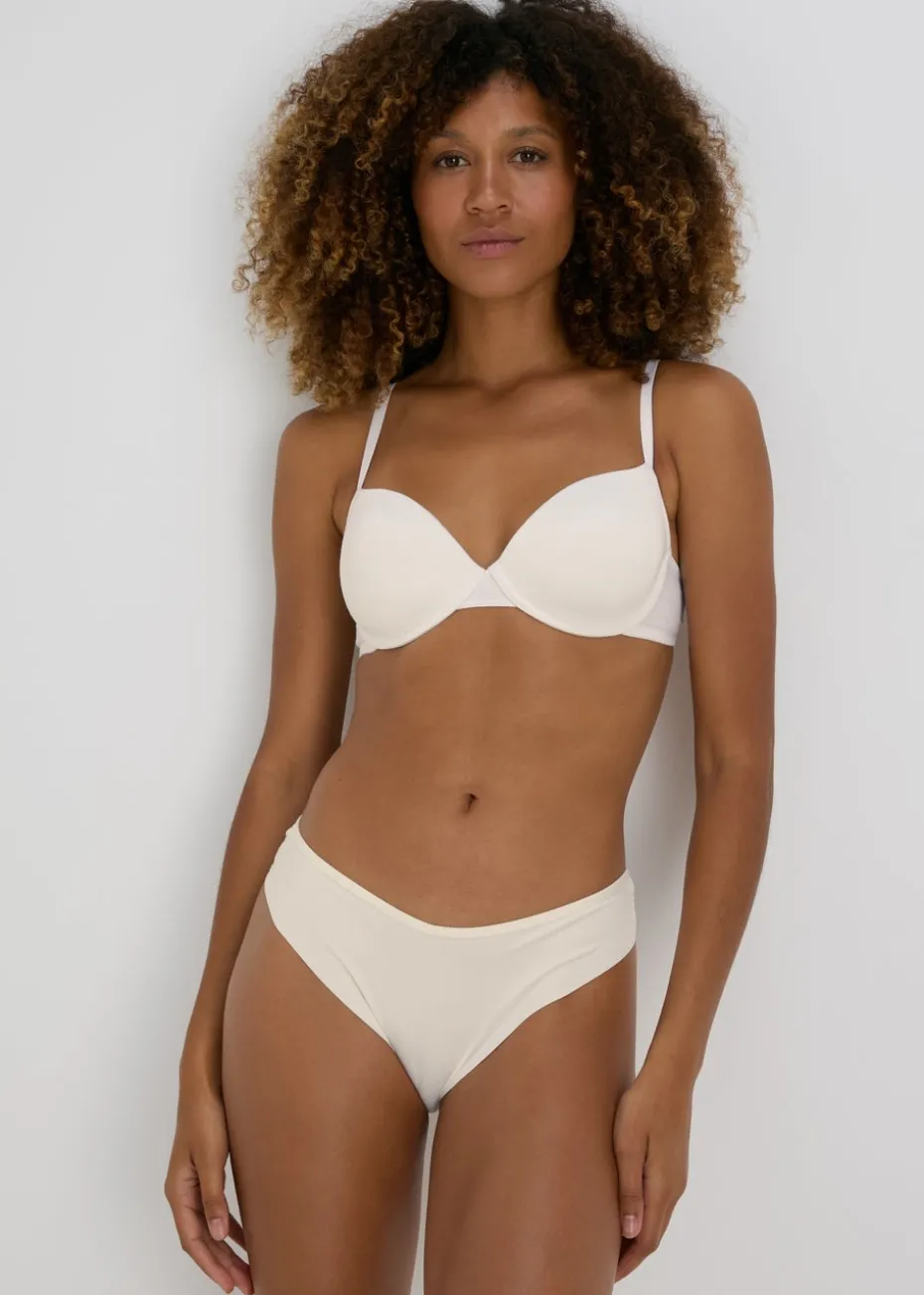 Cream Lace Detail Brazilian Knickers