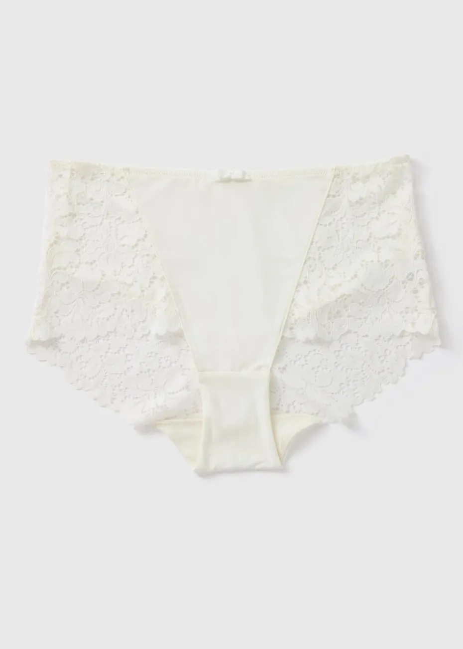 Cream Lace Midi Knickers