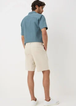 Cream Linen Shorts