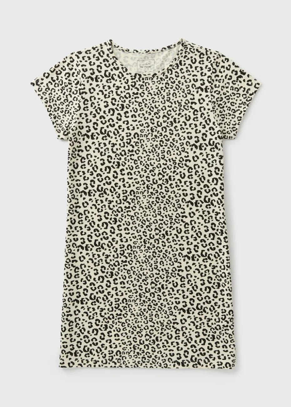 Cream Monochrome Animal Print Nightie