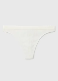 Cream Seamless Thong Knickers