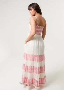 Crochet Lurex Tiered Dress