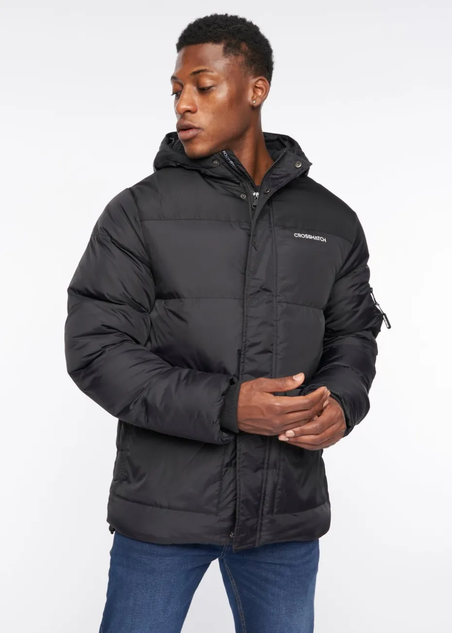 Crosshatch Black Bentlays Hooded Jacket