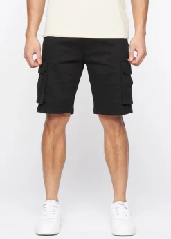 Crosshatch Black Frentons Cargo Shorts