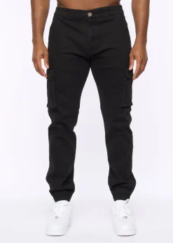 Crosshatch Black Frentons Cargo Pants