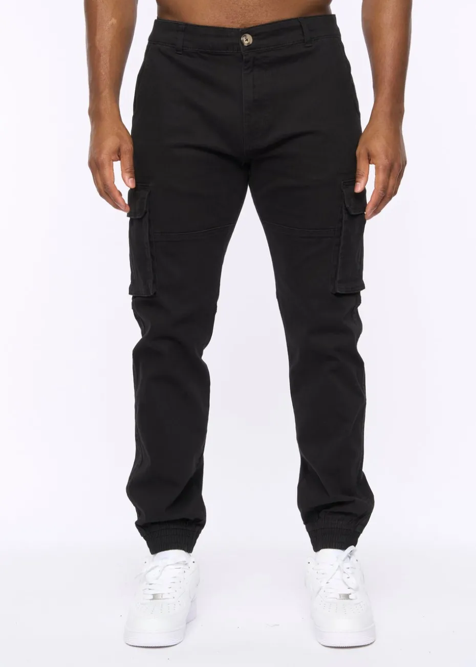 Crosshatch Black Frentons Cargo Pants