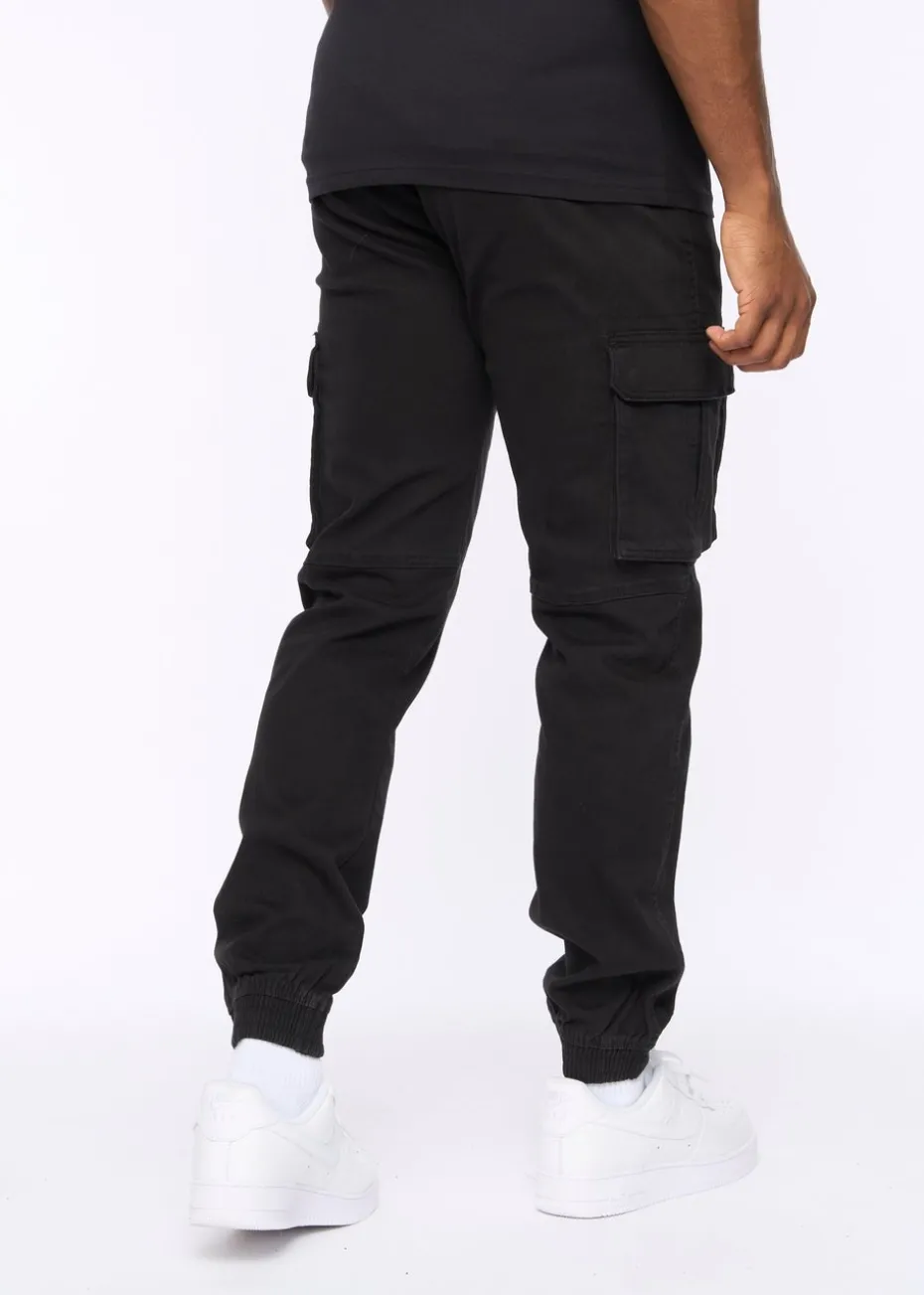 Crosshatch Black Frentons Cargo Pants