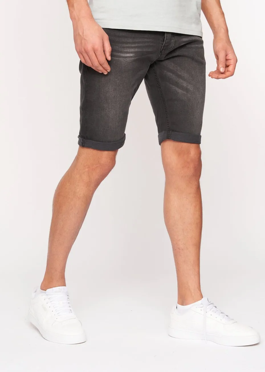 Crosshatch Black Reestier Denim Shorts