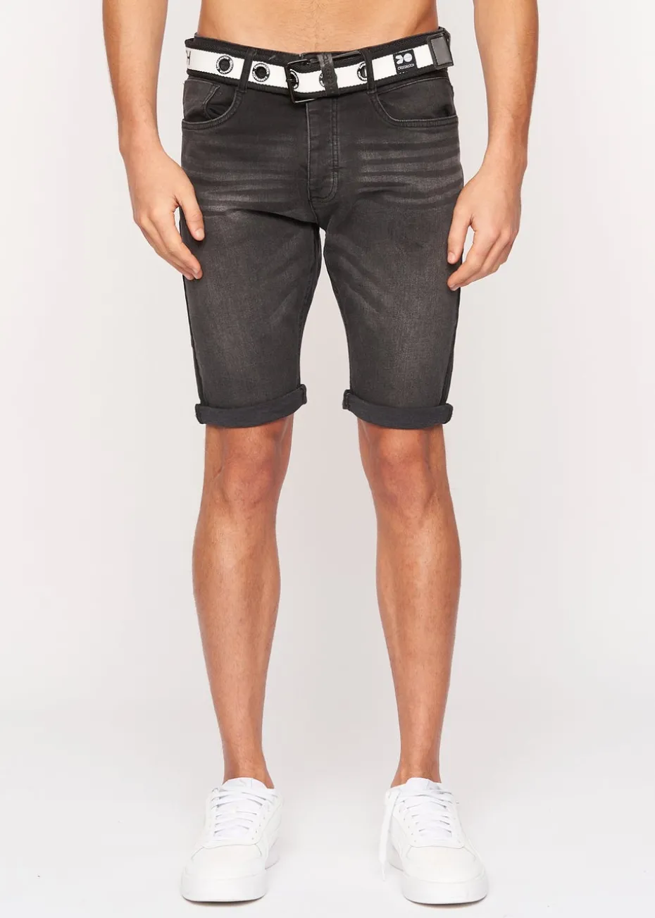 Crosshatch Black Reestier Denim Shorts