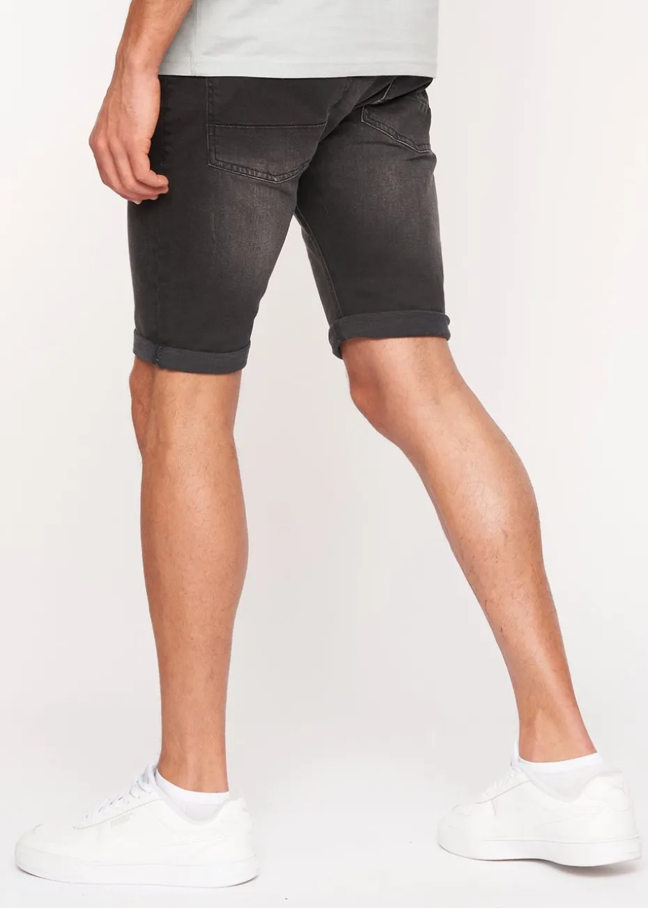 Crosshatch Black Reestier Denim Shorts
