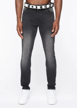 Crosshatch Black Wash Barbeck Slim Fit Denim
