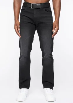Crosshatch Black Wash Cadman Straight Jeans