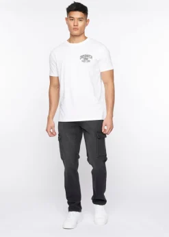 Crosshatch Black Wash Kremtap Cargo Jeans