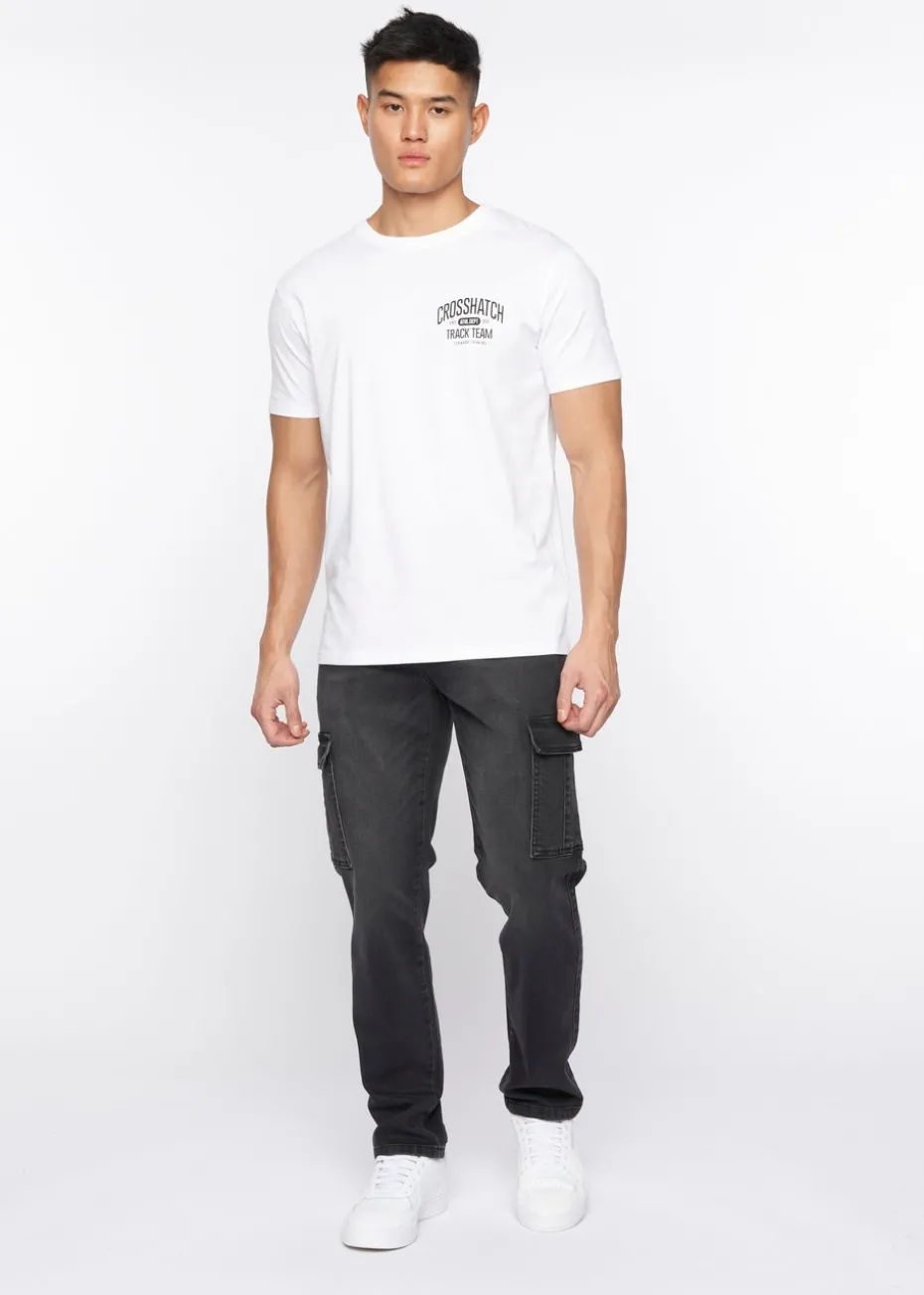 Crosshatch Black Wash Kremtap Cargo Jeans