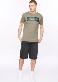 Crosshatch  Black Wash  Tillforth  Denim  Shorts