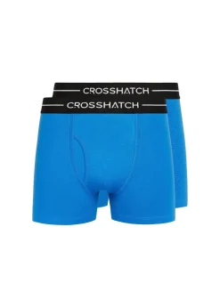 Crosshatch Blue Hexter Boxers (2 Pack)