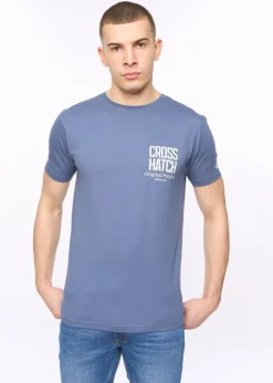 Crosshatch Blue Hoogan T-Shirt