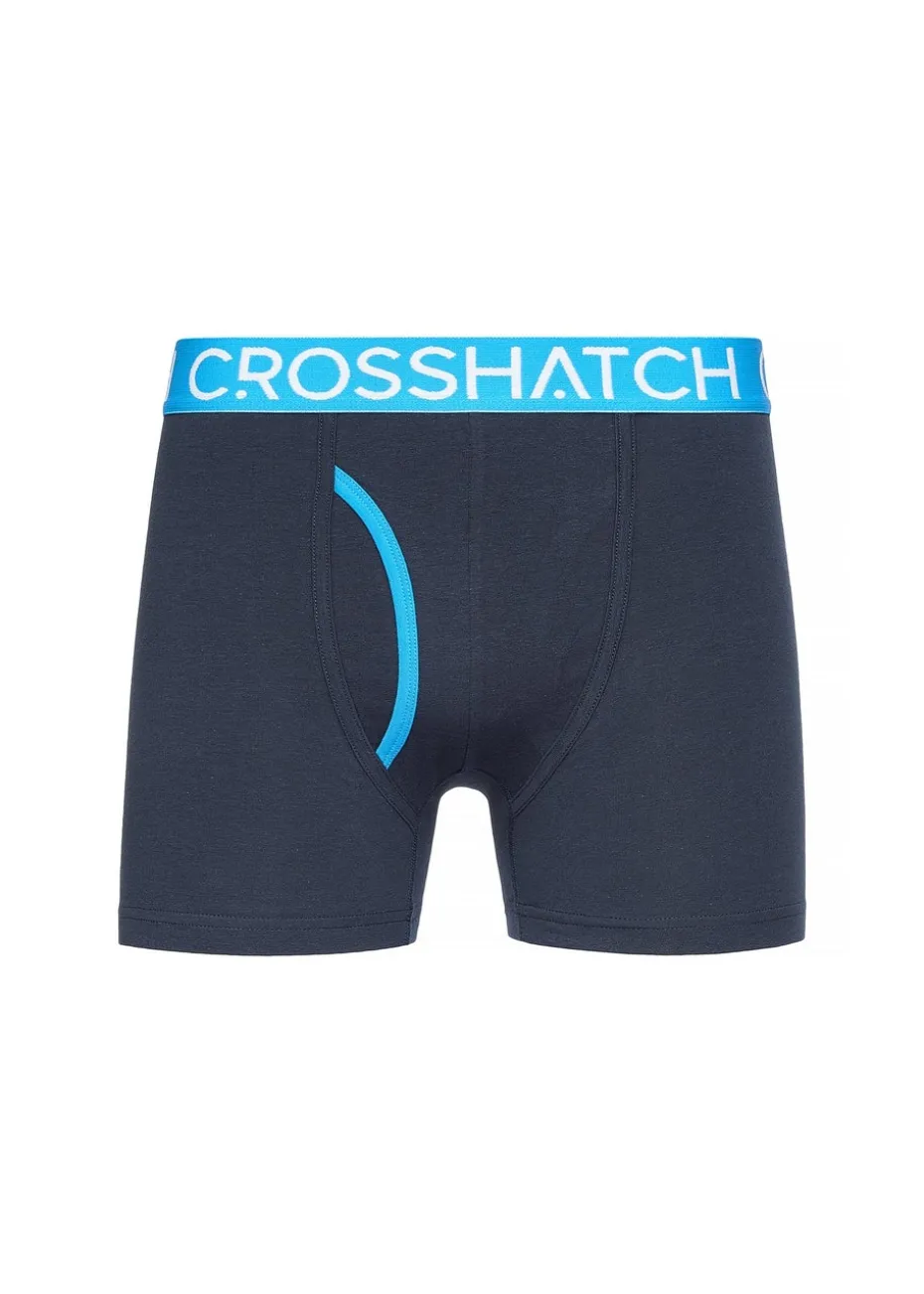 Crosshatch Blue Linamo MVE Open Fly 3 Pack Boxers