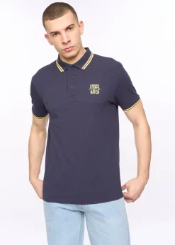 Crosshatch Dark Blue Night Changra Polo