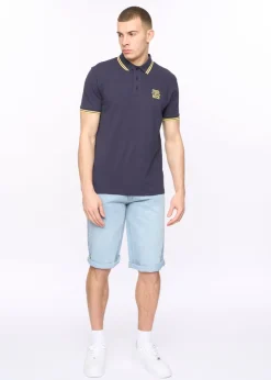Crosshatch Dark Blue Night Changra Polo