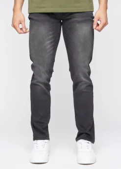 Crosshatch Dark Charcoal Malcolm Slim Fit Jeans