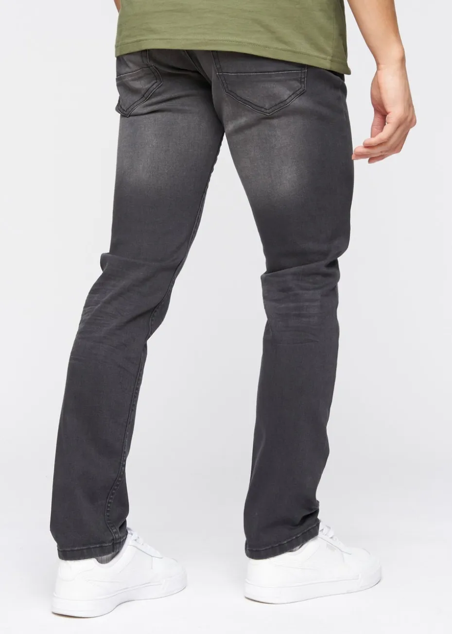 Crosshatch Dark Charcoal Malcolm Slim Fit Jeans