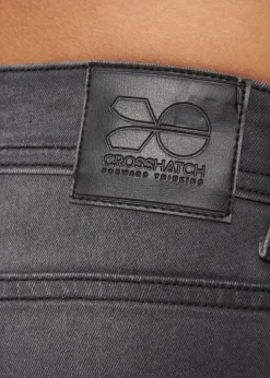 Crosshatch Dark Charcoal Malcolm Slim Fit Jeans