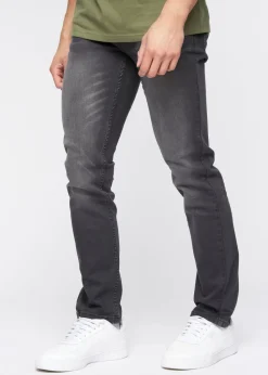 Crosshatch Dark Charcoal Malcolm Slim Fit Jeans