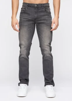Crosshatch Dark Grey Wash New Svelte Slim Jeans