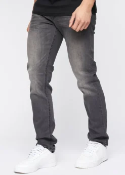 Crosshatch Dark Grey Wash New Svelte Slim Jeans