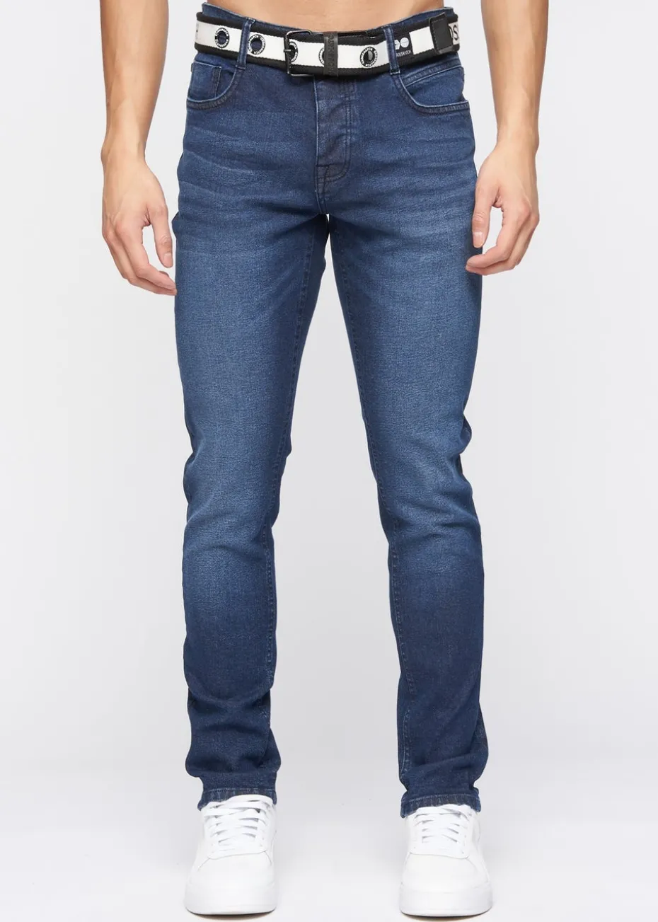Crosshatch Dark Wash Barbeck Slim Fit Denim