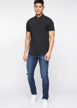 Crosshatch Dark Wash Barbeck Slim Fit Denim