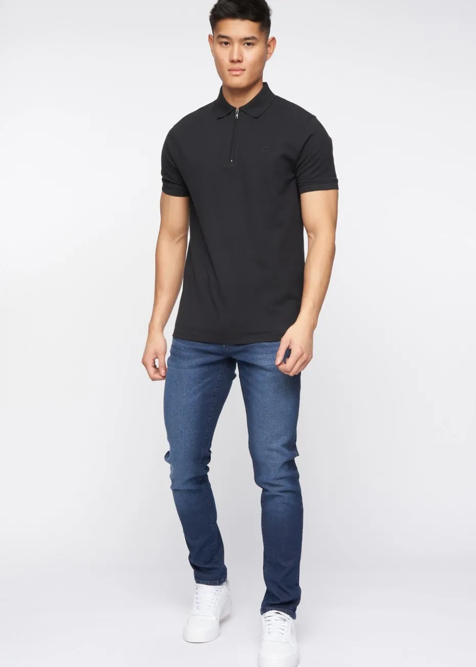 Crosshatch Dark Wash Barbeck Slim Fit Denim