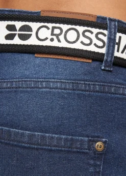 Crosshatch Dark Wash Barbeck Slim Fit Denim