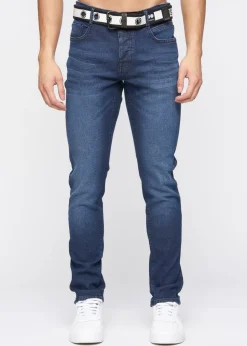 Crosshatch Dark Wash Barbeck Slim Fit Denim