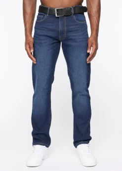 Crosshatch Dark Wash Cadman Straight Jeans