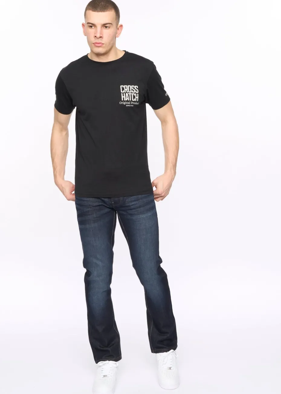 Crosshatch Dark Wash New Embossed Techno Denim Jeans