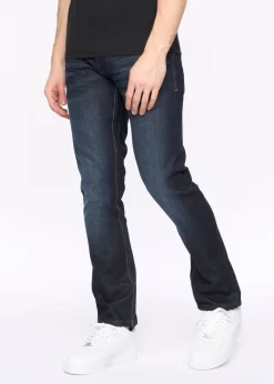Crosshatch Dark Wash New Embossed Techno Denim Jeans