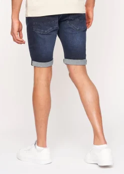 Crosshatch Dark Wash Reestier Denim Shorts